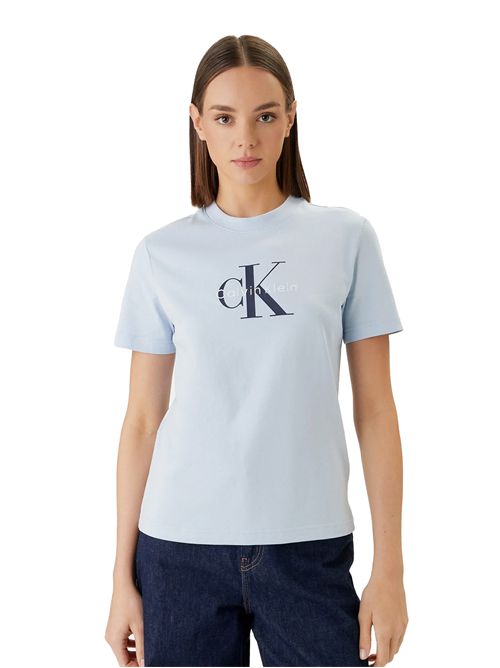 CALVIN KLEIN T-shirt con monogramma logo CALVIN KLEIN | LV047B865GC1O